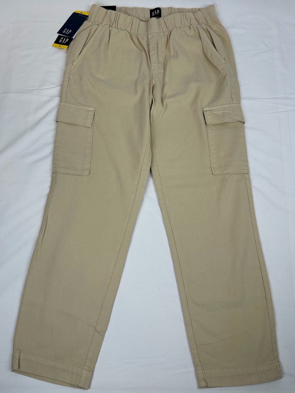 *NEW* GAP Twill Cargo Khaki Pant Elastic Waist Women’s Small